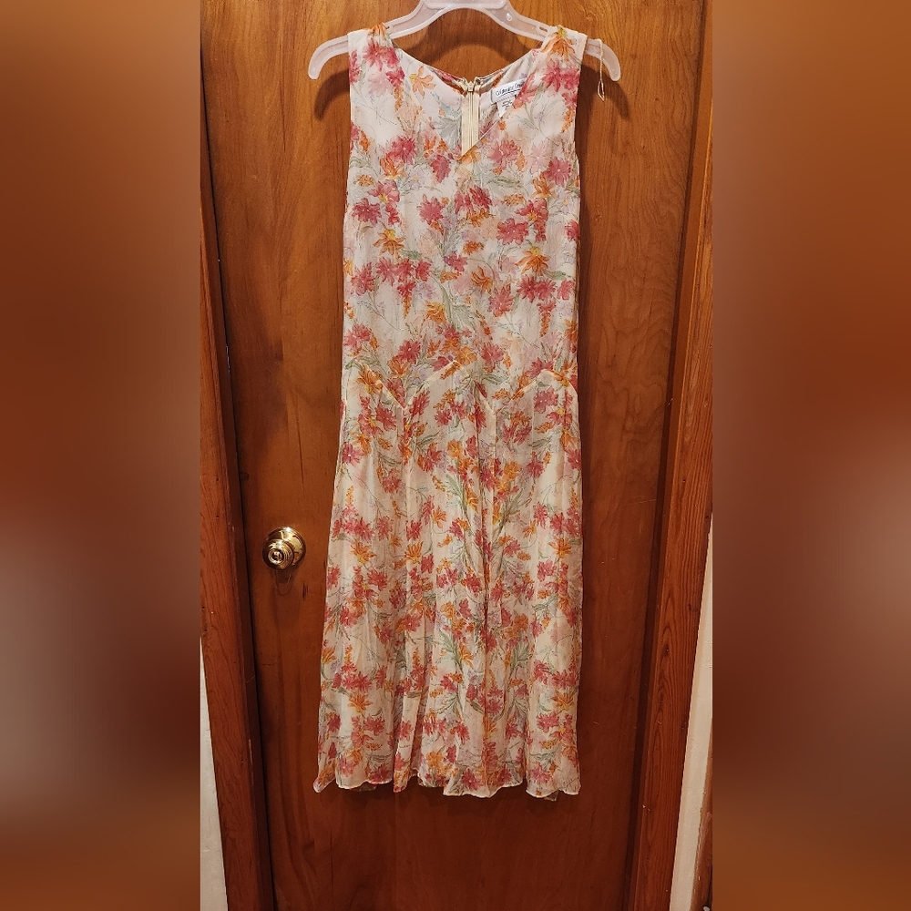 beautiful floral Coldwater Creek summer size p6 dress